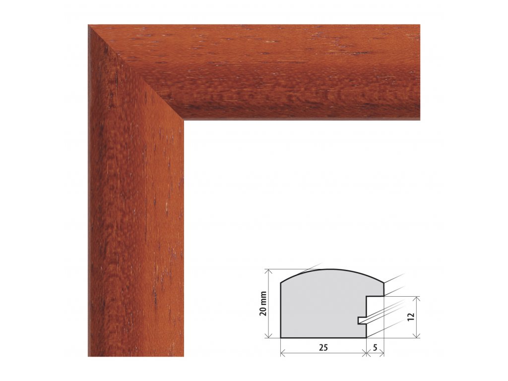 Fotorámeček 10x15 cm Parma třešeň s plexisklem (Plexisklo čiré)