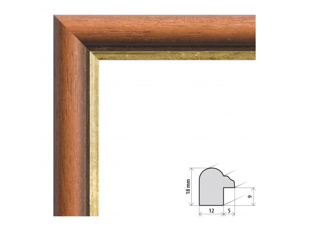 Fotorámeček A4 (21x29,7 cm) Krumlov s plexisklem (Plexisklo čiré)