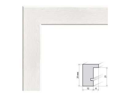 Fotorámeček 13x18 cm Kiel bílá s plexisklem (Plexisklo čiré)