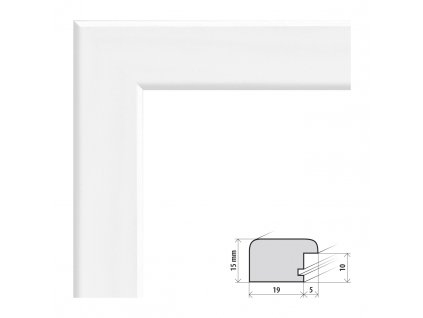 Fotorámeček 9x13 cm Modena bílá s plexisklem (Plexisklo čiré)