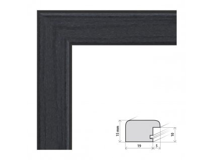 Fotorámeček A4 (21x29,7 cm) Modena černá s plexisklem (Plexisklo čiré)