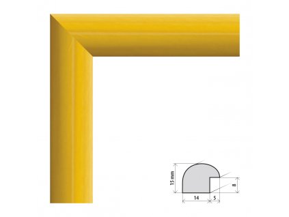 Fotorámeček 20x28 cm Roma žlutá s plexisklem (Plexisklo čiré)