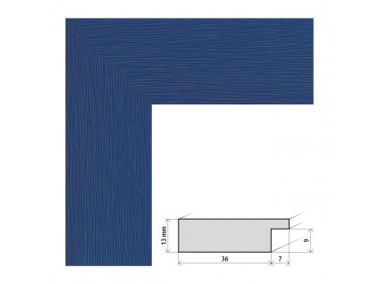 Fotorámeček A1 (59,4x84 cm) Lenna modrá s plexisklem (Plexisklo čiré)