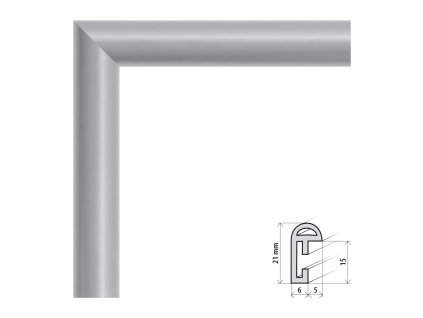Fotorámeček 70x100 cm BF stříbrná s plexisklem (Plexisklo čiré)