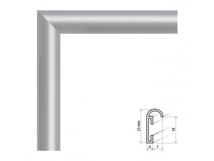 Fotorámeček A3 (29,7x42 cm) ALU stříbrná (Plexisklo antireflexní (eliminuje odrazy a odlesky))