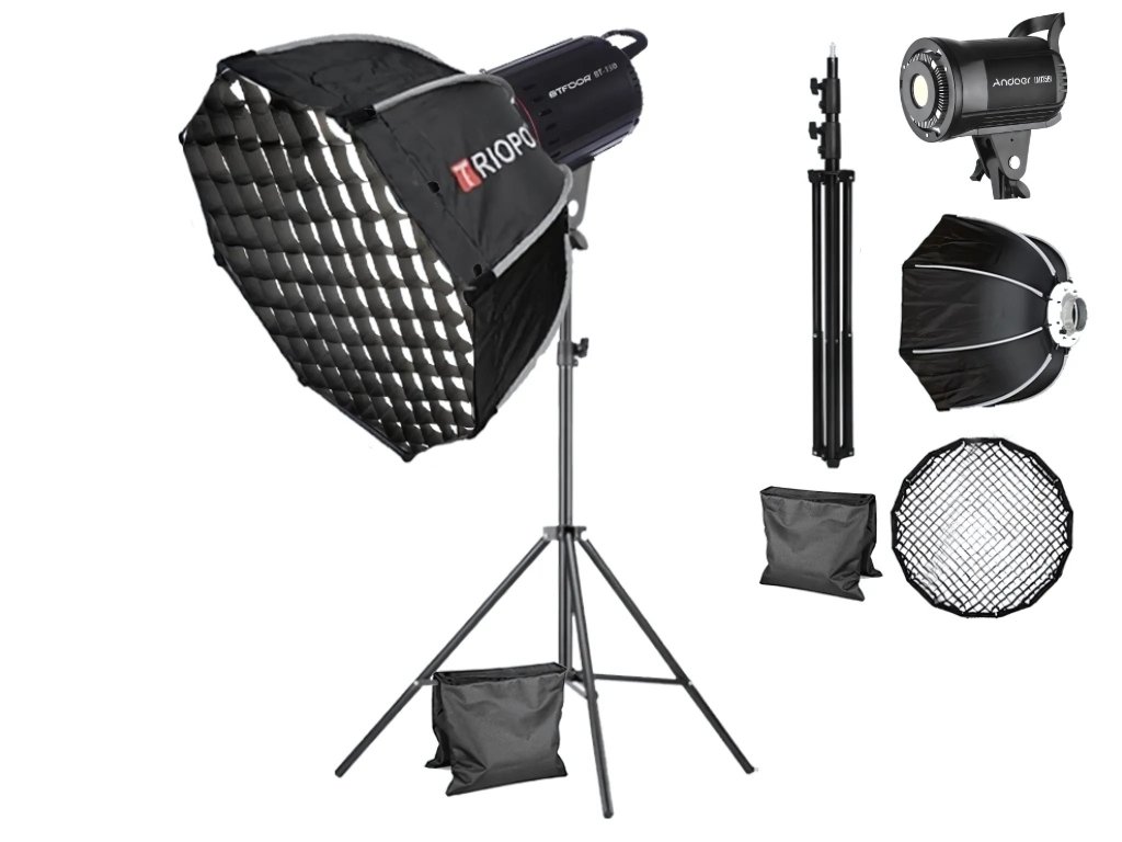 Reflektor Set Triopo Octagon Honeycomb Voštinový Softbox