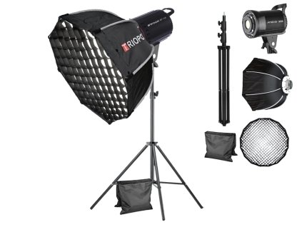 Reflektor Set Triopo Octagon Honeycomb Voštinový Softbox