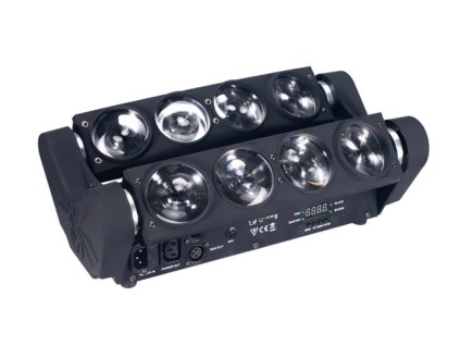 Otočný LED Pavouk Spider RGB Efekt DMX Beam Hlava Jevištní Reflektor 8x15W