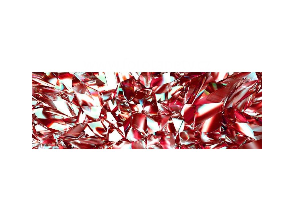 Samolepící fototapeta do kuchyně - Červený krystal, 180x60cm, 071