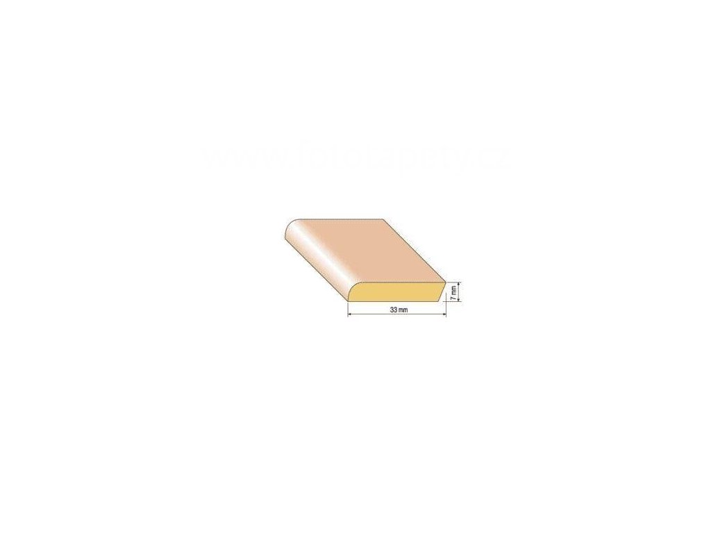 Dřevěná parketová lišta, 33x7 mm (Varianta borovice 1 metr)