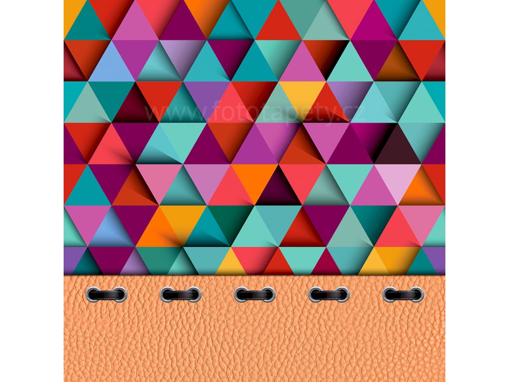 Dekorační foto polštářek Barevné trojúhelníky, 45x45cm, CN3618 -  FOTOTAPETY.CZ