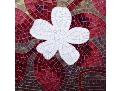 Samolepící fototapeta na podlahu - Červeno fialová mozaika, 170x170cm, 023