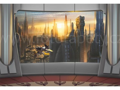 Star wars - Coruscant view, dětská fototapeta osmidílná, 368x254 cm, 8D 8-483