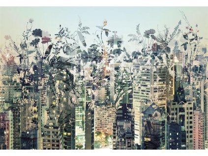 Osmidílná obrazová tapeta Urbanistická džungle, 368x254cm, 8D 8-979