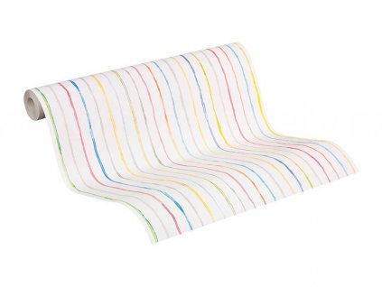 Papírová tapeta na zeď Esprit Kids 5, 0,53x10,05m, 9413-51 - barevné proužky