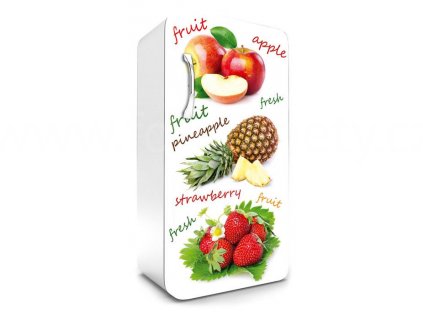 Samolepící fototapeta na lednici - Jablka, ananas, jahody, 65x120cm, 020