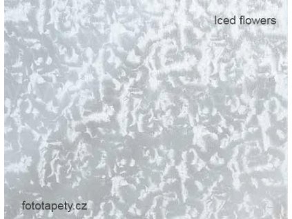 Transparentní samolepící folie, vzor Zmrzlé květy