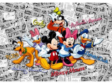 Čtyřdílná obrazová fototapeta Mickey na komiksu FTD 2225, 360 x 254cm