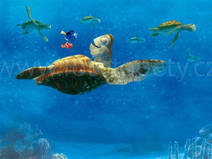 Čtyřdílná dětská Disney fototapeta Hledá se Nemo - želvy, FTDN xxl 5034, 360x270cm