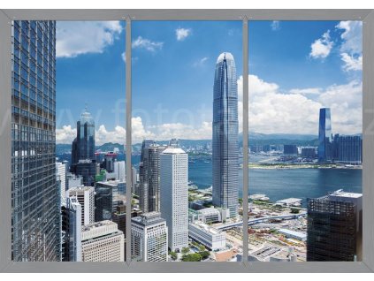 Čtyřdílná vliesová obrazová tapeta Pohled na Hong Kong FTN S 2470, rozměr 360 x 270cm