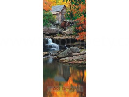 Jednodílná vliesová fototapeta Vodní mlýn FTN v 2872, rozměr 90x202cm