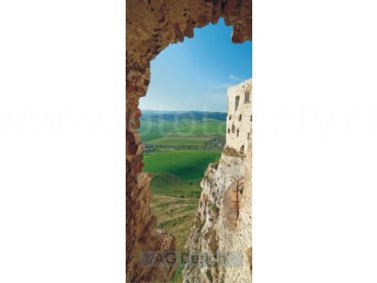 Jednodílná vliesová fototapeta Pohled ze zříceniny hradu FTN v 2878, rozměr 90x202cm