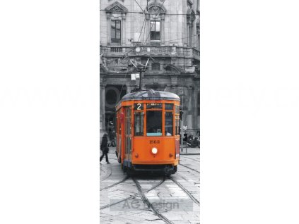 Jednodílná vliesová fototapeta Tramvaj FTN v 2882, rozměr 90x202cm