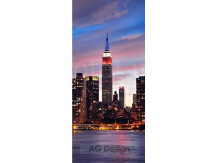 Jednodílná vliesová fototapeta N.Y. při západu slunce FTN v 2887, rozměr 90x202cm
