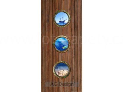 Jednodílná vliesová fototapeta Okénko lodi FTN v 2902, rozměr 90x202cm