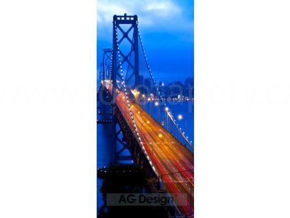 Jednodílná vliesová fototapeta Noční most FTN v 2903, rozměr 90x202cm