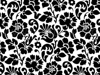 Samolepící tapeta d-c-fix Decor, vzor Barock - černé květy