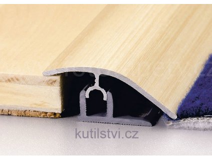 Přechodový podlahový profil PT Master, š. 47mm, podlaha 7-17,5mm, výškový rozdíl 0-17,5mm, doprodej (Varianta 270cm, buk)
