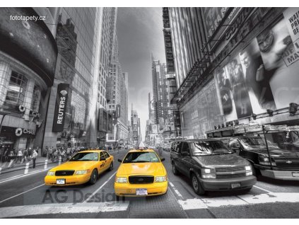 Čtyřdílná obrazová fototapeta Žluté taxi FTS 1310, rozměr 360 x 254cm