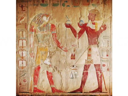 Třídílná vliesová fototapeta Egyptské malby, rozměr 225x250cm, MS-3-0052
