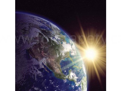Třídílná vliesová fototapeta Země, rozměr 225x250cm, MS-3-0190