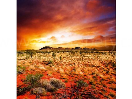 Třídílná vliesová fototapeta Australská krajina, rozměr 225x250cm, MS-3-0050