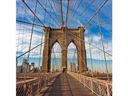 Třídílná vliesová fototapeta Brooklynský most, rozměr 225x250cm, MS-3-0005