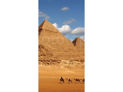 Dvoudílná vliesová fototapeta Egyptské pyramidy, rozměr 150x250cm, MS-2-0051