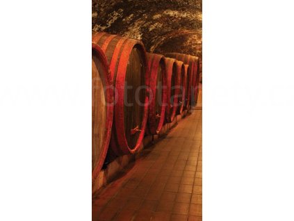 Dvoudílná vliesová fototapeta Sudy vína, rozměr 150x250cm, MS-2-0247