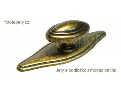 kovový knopek JETY s podložkou mosaz patina