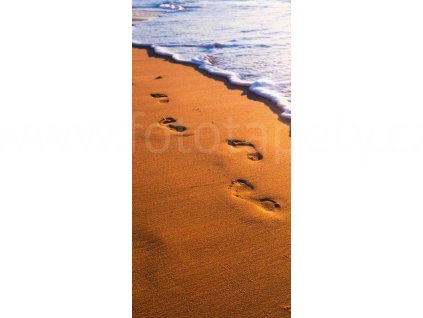 Dvoudílná vliesová fototapeta Stopy v písku, rozměr 150x250cm, MS-2-0193