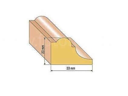 Dřevěná profilová lišta, 111 (Varianta borovice 1 metr)