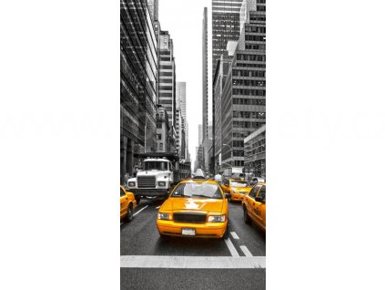 Dvoudílná vliesová fototapeta Žluté taxi, rozměr 150x250cm, MS-2-0008