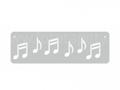 Malířská šablona a bordura Noty (Music), 14x44cm, SAB109, doprodej