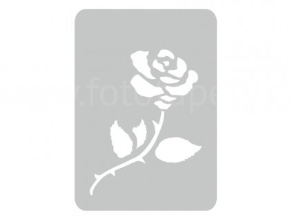 Malířská šablona Růže (Rose), 14,5x20,5cm, SAB225, skladem poslední 2 ks