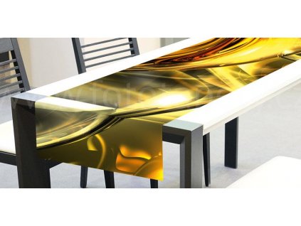 Běhoun na stůl - Zlaté víření, 40x140cm, TS 018