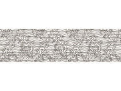 Samolepící bordura - Šedé květy, 13,8cm x 5m,  WB 8224