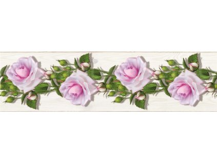 Samolepící bordura - Růže, 13,8cm x 5m,  WB 8229