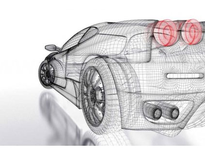 Pětidílná vliesová fototapeta Model auta II, rozměr 375x250cm, MS-5-0316
