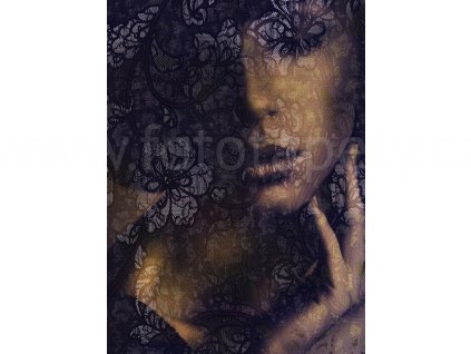 Dvoudílná vliesová fototapeta Dívka s krajkou, 184x248cm, XXL2-012